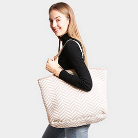 Herringbone Tote Bag