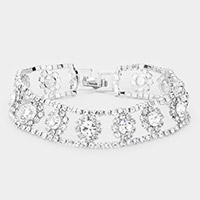 Crystal Rhinestone Evening Bracelet