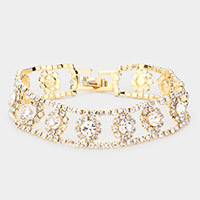 Crystal Rhinestone Evening Bracelet