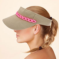 Chain Band Visor Hat