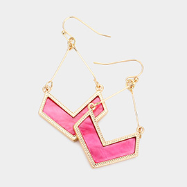 Acetate Chevron Dangle Earrings