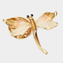 Colored Metal Dragonfly Magnetic Brooch