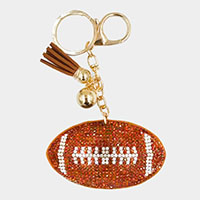 Bling Football Tassel Keychain