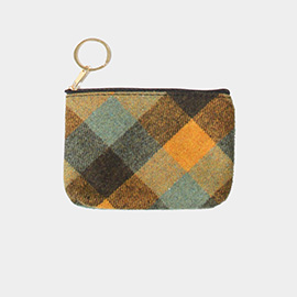 Plaid Check Coin / Card Purse