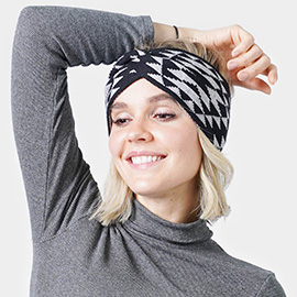 Western Pattern Knit Headband