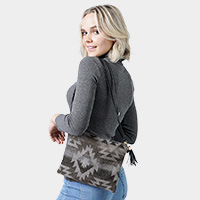 Western Print Crossbody / Clutch Bag