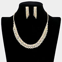 Crystal Rhinestone Pave Necklace