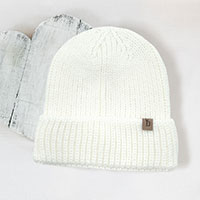 Solid Ribbed Cuff Beanie Hat