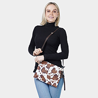 Cow Patterned Crossbody / Clutch Bag