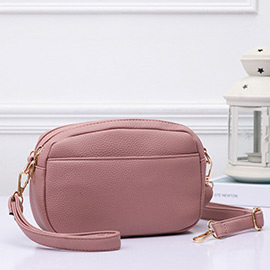 Pebbled Faux Leather Crossbody Bag