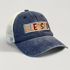 BLESSED Message Mesh Back Baseball Cap