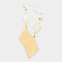 Double Rhombus Link Dangle Earrings