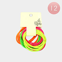 12 Set of 18 - Neon Color Hairbands