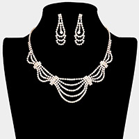 Draped Rhinestone Necklace