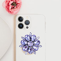 Multi Stone Cluster Adhesive Phone Grip and Stand