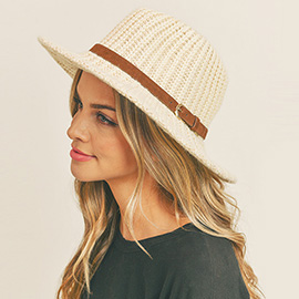 Belt Band Knit Panama Hat
