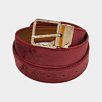 Solid Faux Suede Belt