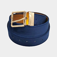 Solid Faux Suede Belt