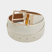 Solid Faux Suede Belt