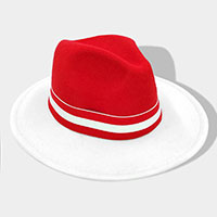 Color Blocked Fedora Hat