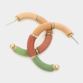 Wood Hoop Earrings