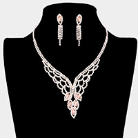 Marquise Stone Accented Rhinestone Necklace