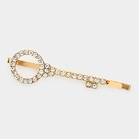 Rhinestone Embellished Key Hair Bobby Pin