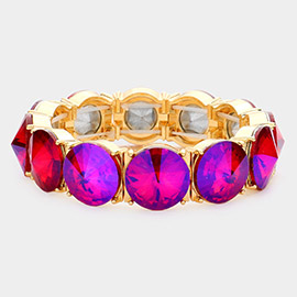 Round Stone Stretch Evening Bracelet