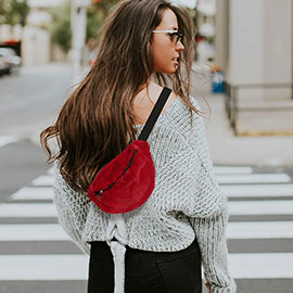 Faux Fur Fanny Pack / Belt Bag