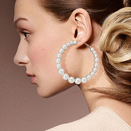 Pearl Hoop Earrings