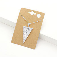 CZ Triangle Pendant Necklace