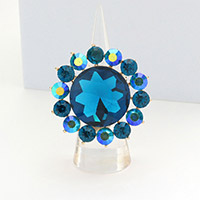 Bubble Stone Flower Stretch Ring