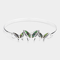 Abalone Triple Butterfly Hook Bracelet