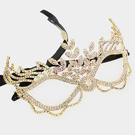 Rhinestone Pave Masquerade Mask