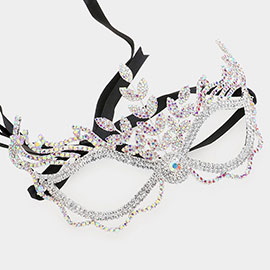 Rhinestone Pave Masquerade Mask