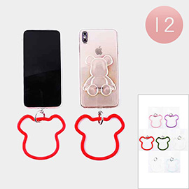 12PCS - Bear Wristband Soft Silicone Anti-Lost Phone Holders