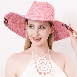 Raffia Pointed Straw Sun Hat