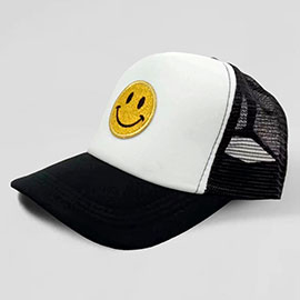 Smile Accented Mesh Back Baseball Cap