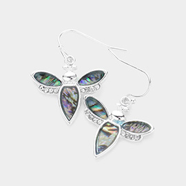 Abalone Honey Bee Dangle Earrings