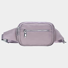 Solid Rectangle Sling Bag / Fanny Pack / Belt Bag