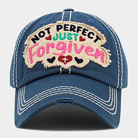 Not Perfect Just Forgiven Message Vintage Baseball Cap