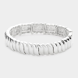 Wavy Metal Stretch Bracelet