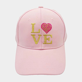 Love Message Leopard Patterned Heart Baseball Cap