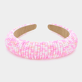 Seed Beaded Padded Headband