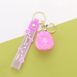 Cute Cat Strap Keychain