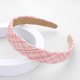 Check Patterned Tweed Headband