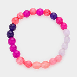 Colorful Natural Stone Stretch Bracelet