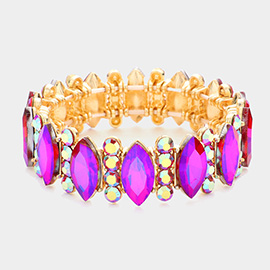 Marquise Stone Accented Stretch Evening Bracelet