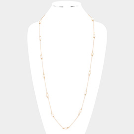 Pearl Station Long Necklace