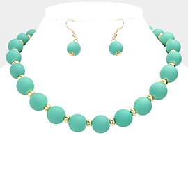 Colored Ball Cluster Necklace